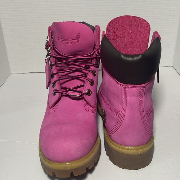 MEN’s 7.5 Pink Timberlands Susan G Komen edition Breast Cancer Awareness - Picture 3 of 13